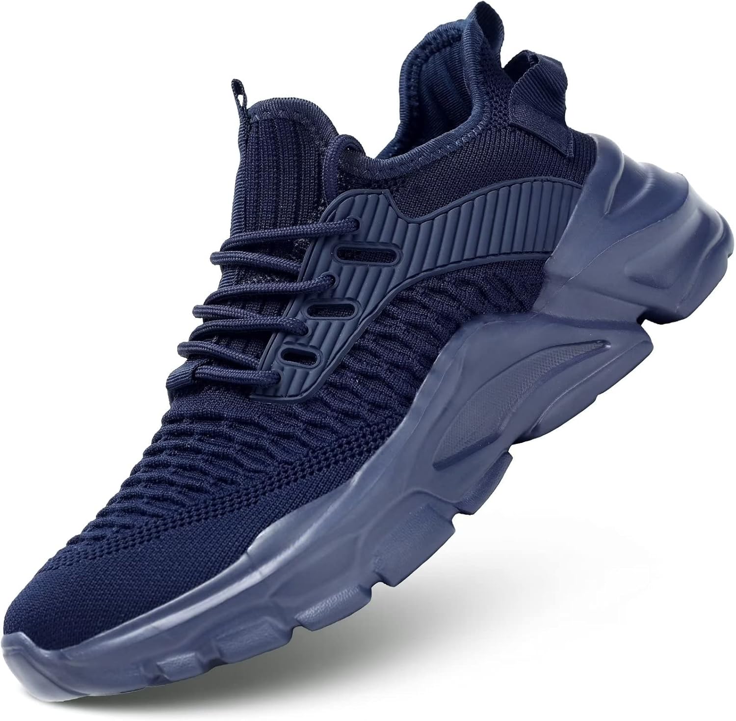 Srenket Men's Running Shoes, Non Slip, Breathable, Lightweight Fashion Sneakers, Slip Resistant Athletic Sports Walking Gym Work Shoes