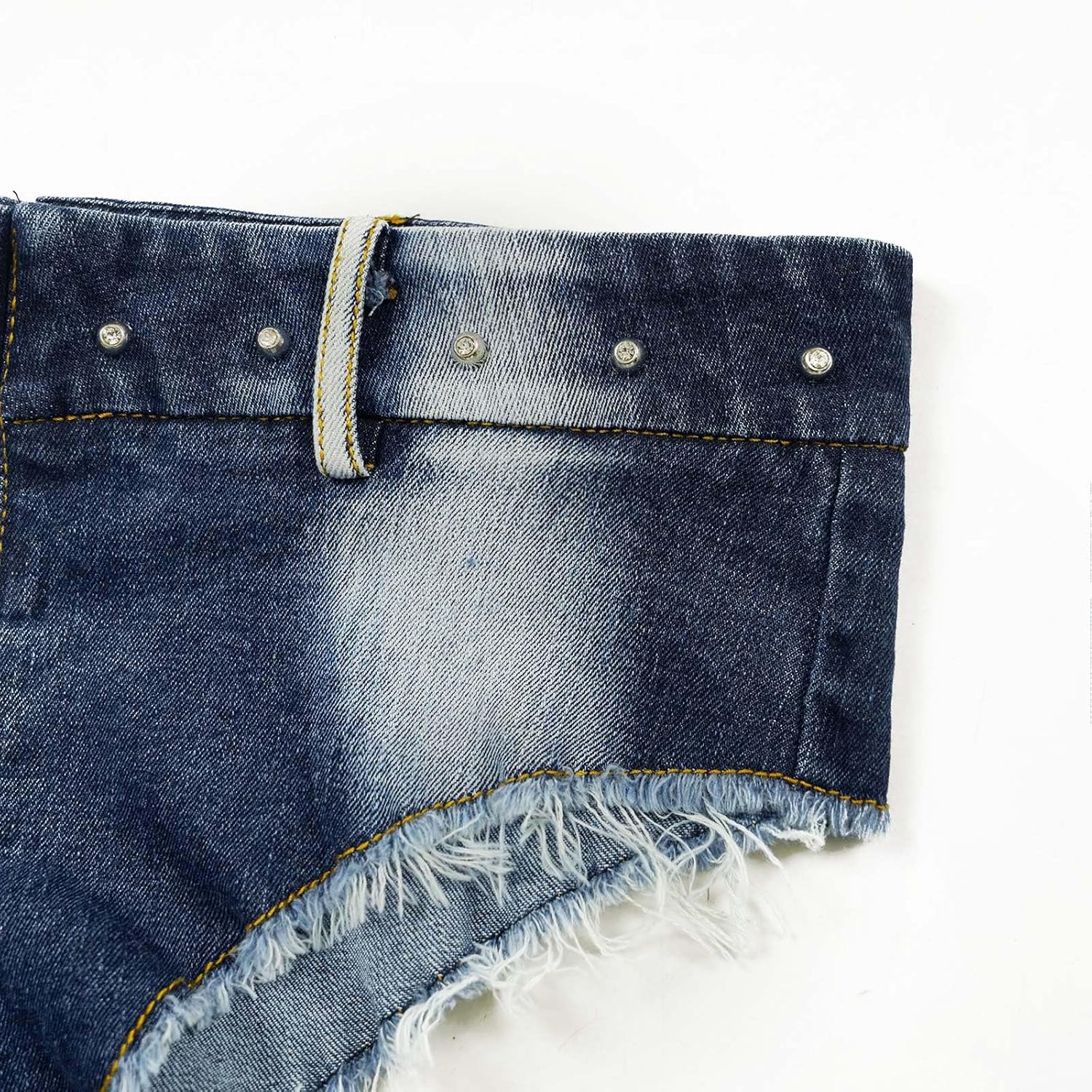 Women's Stretch Mini Denim Shorts Low Waist High Cut Hot Pants Jeans for Nightclubs Bars and Beaches