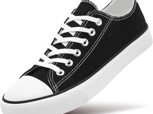 Women's Canvas Low Top Sneaker Lace-up Classic Casual Shoes for Women